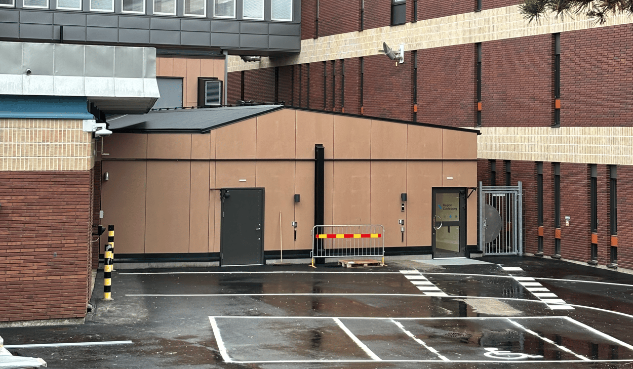 En byggnad vid Gävle sjukhus