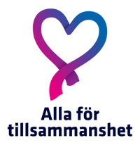 Ett hj&auml;rta med ett band i mitten.