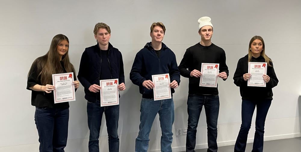 Vinnarlaget från Borgarskolan i Gävle, klass SA24B på samhällsvetenskapsprogrammet.